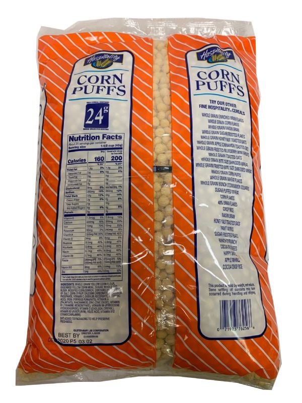 CEREAL CORN PUFFS BULK WG 4 35 OZ BAGS PER CASE