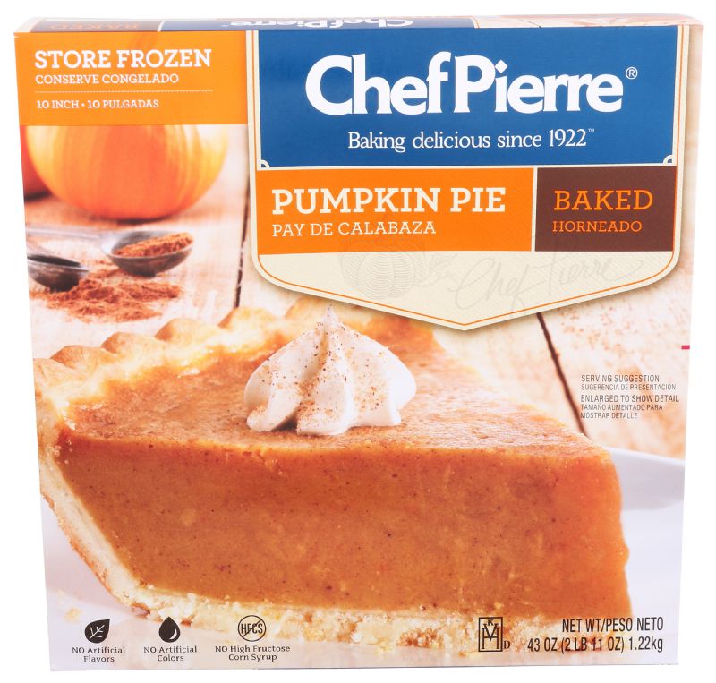 PIE PUMPKIN PREBAKED 10 IN