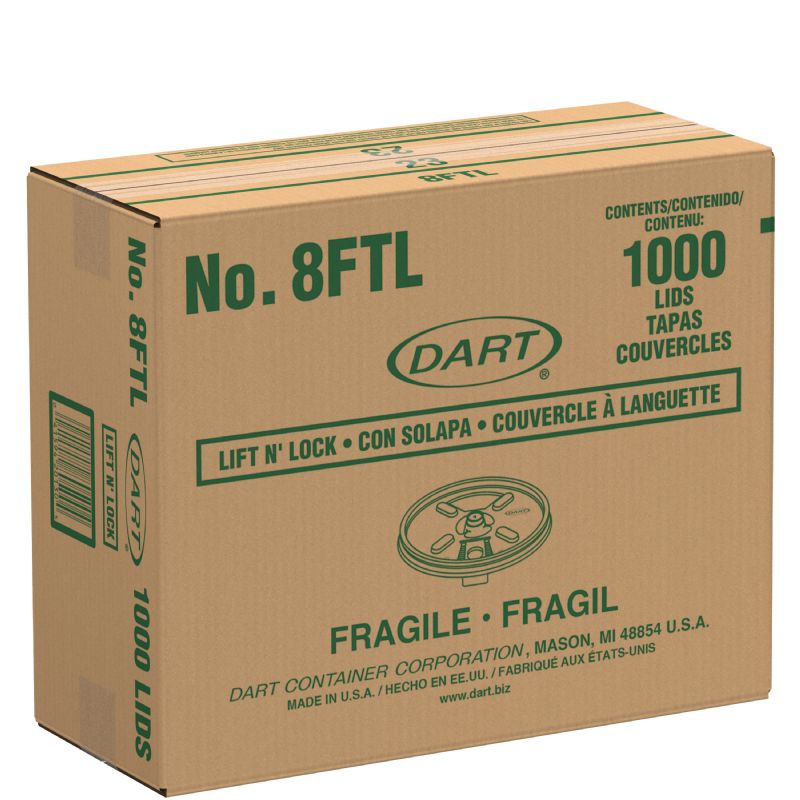 LID PLASTIC LIFT LOCK WHT