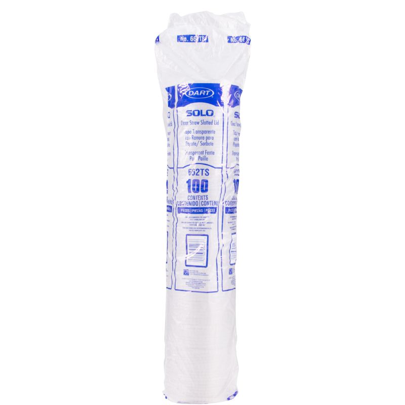 LID PLASTIC CLEAR STRAW SLOT