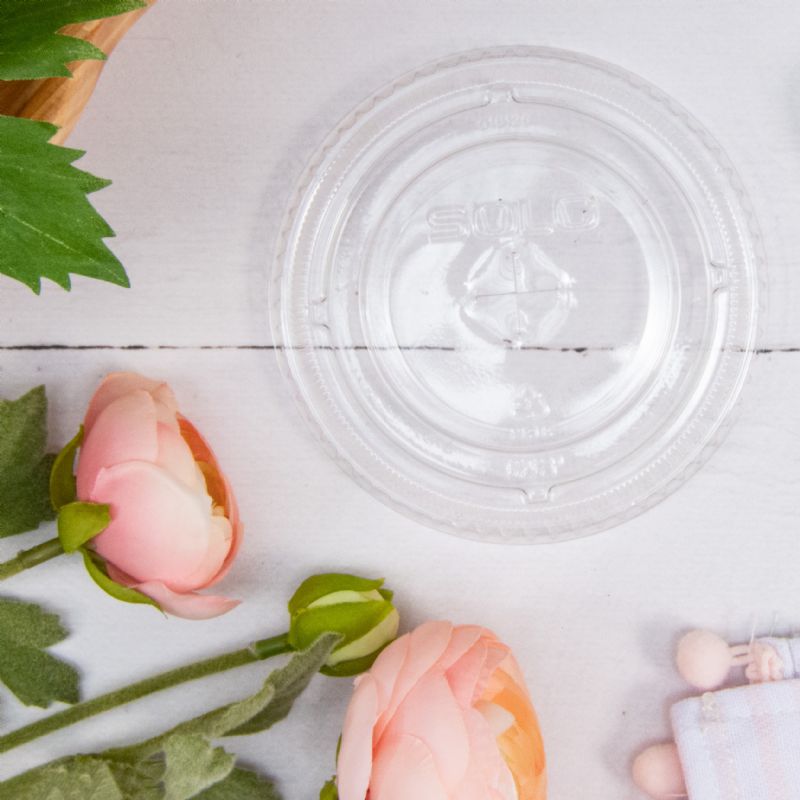 LID PLASTIC CLR STRAW SLOT