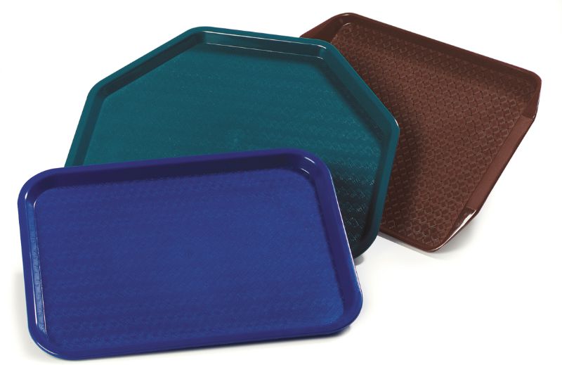 TRAY CAF POLY BLACK NSF 12X16