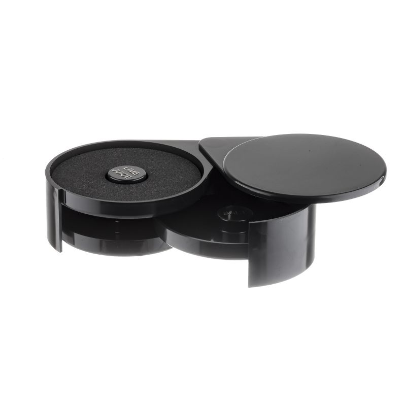RIMMER GLASS SALT BLACK 3 TRAY