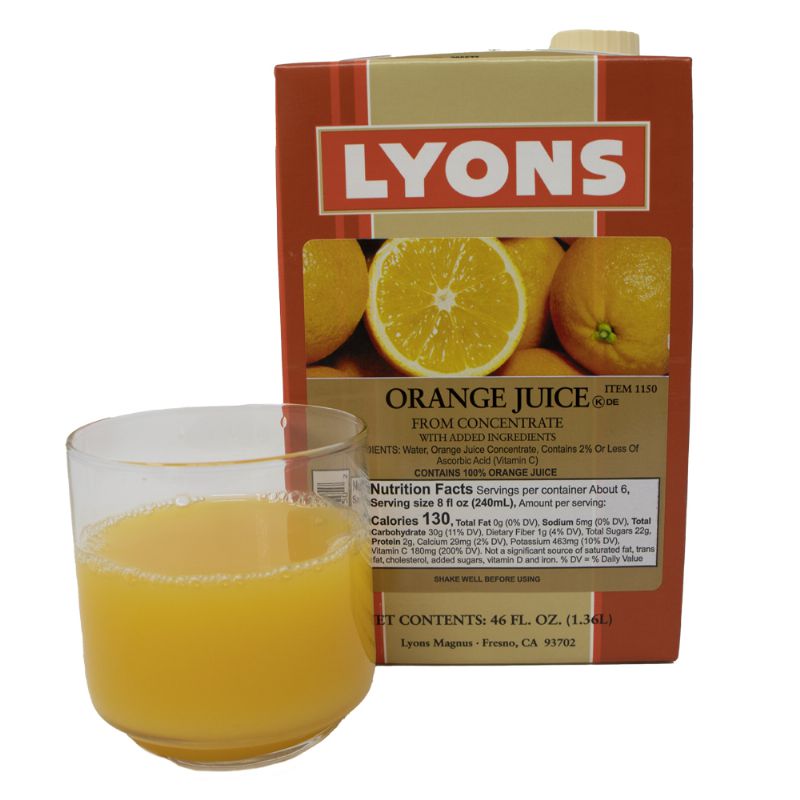JUICE ORANGE 100% BAR MIX