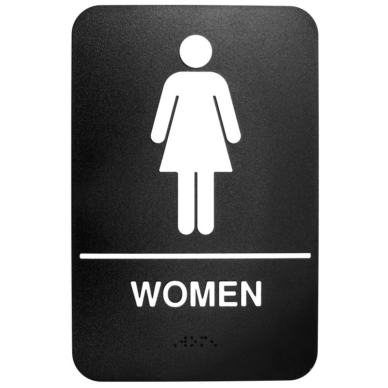 SIGN BRAILLE SYMBOL WOMEN 6X9