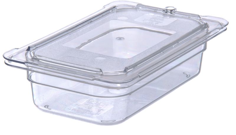 PAN FOOD CLEAR PLASTIC 1/4 SZ 2.5"DP