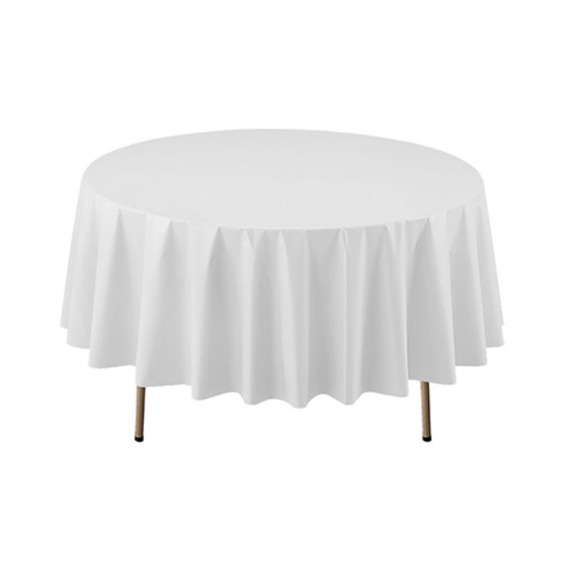 TABLECOVER WHITE ROUND 84