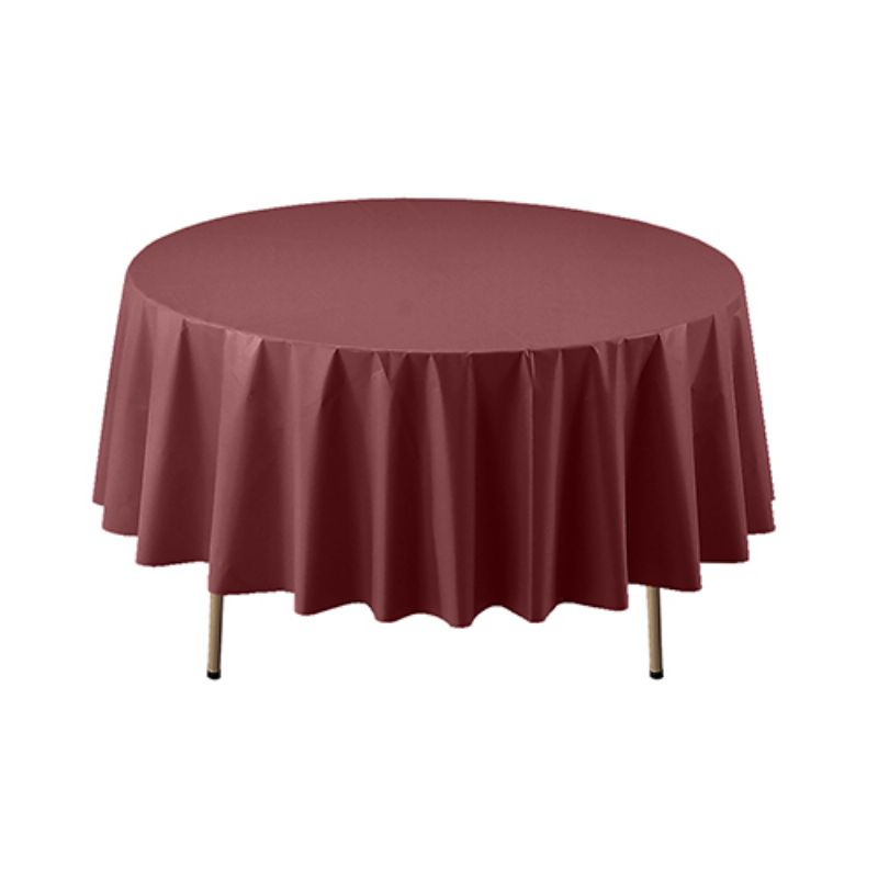 TABLECOVER BURGUNDY ROUND 84