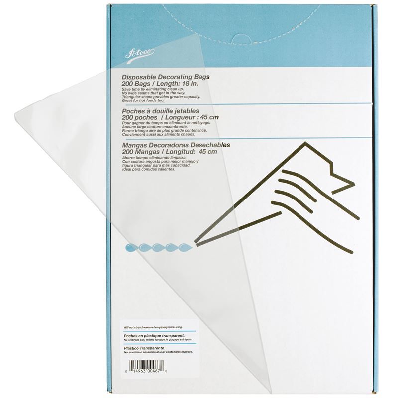 PASTRY BAG PLASTIC DISPOSABLE 18