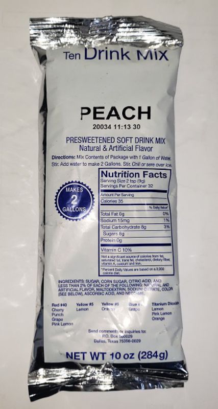 DRINK MIX PEACH POWDER