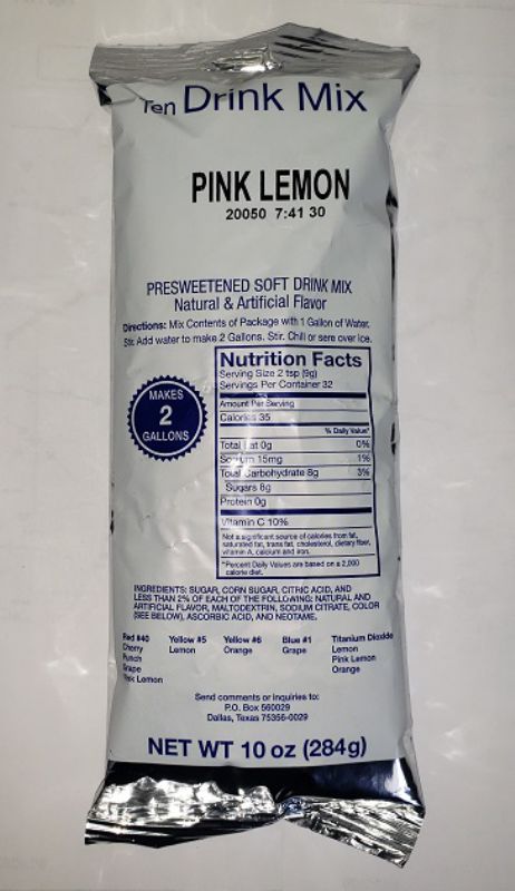 DRINK MIX PINK LEMONADE