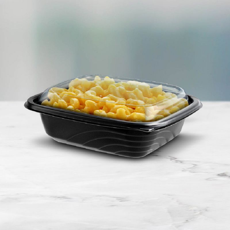 CONTAINER COMBO 12OZ BLACK MICROWAVABLE