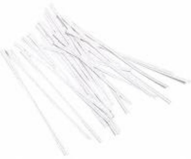 TWIST TIES WHITE 3.75
