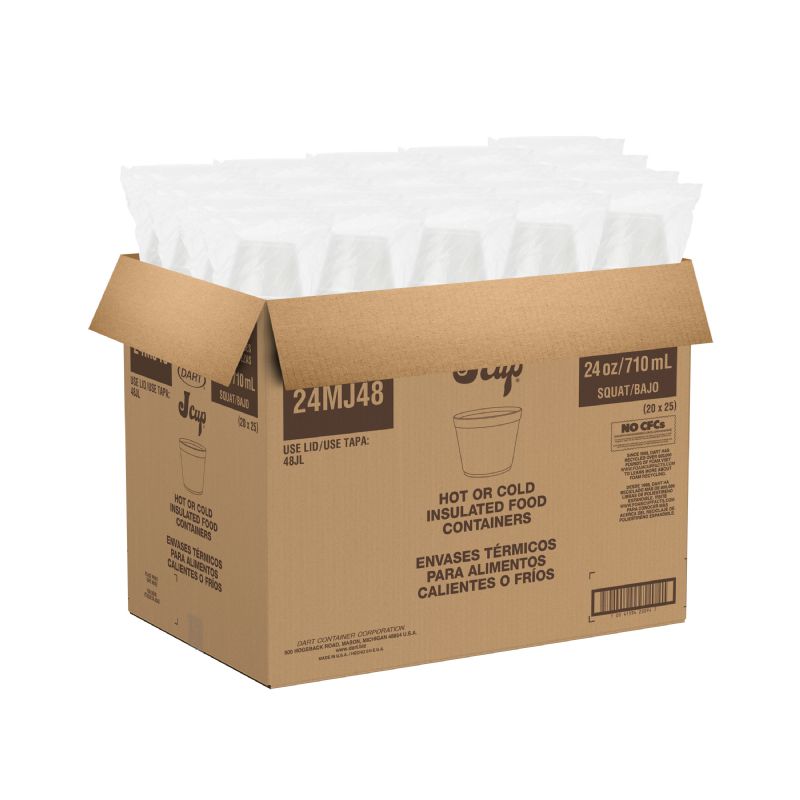 CONTAINER SQUAT FOAM 24 OZ- S/O 20/25CT