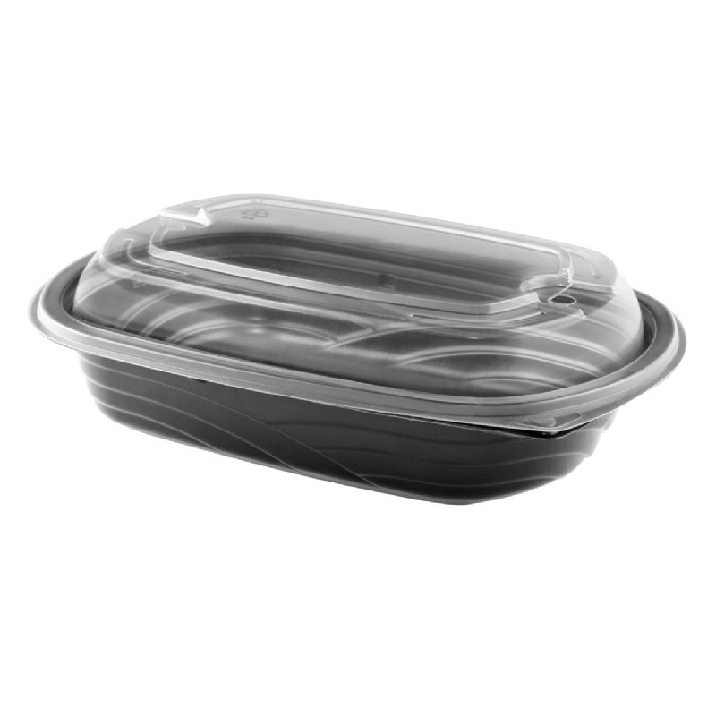 CONTAINER BLACK COMBO 24 OZ MICROWAVEABLE