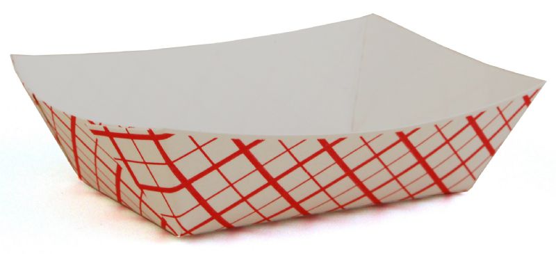 TRAY PAPER FOOD PLAID #50 8 OZ