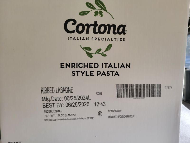 PASTA LASAGNA RIBBED 10