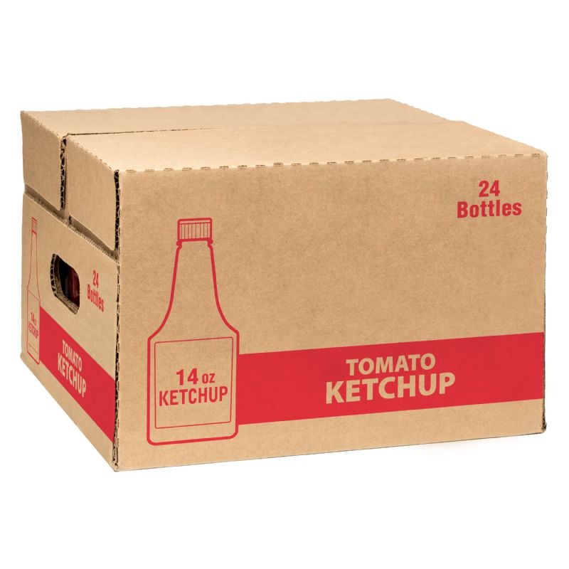 KETCHUP BOTTLE SQUEEZE PLASTIC CS= 24 / 14 OZ