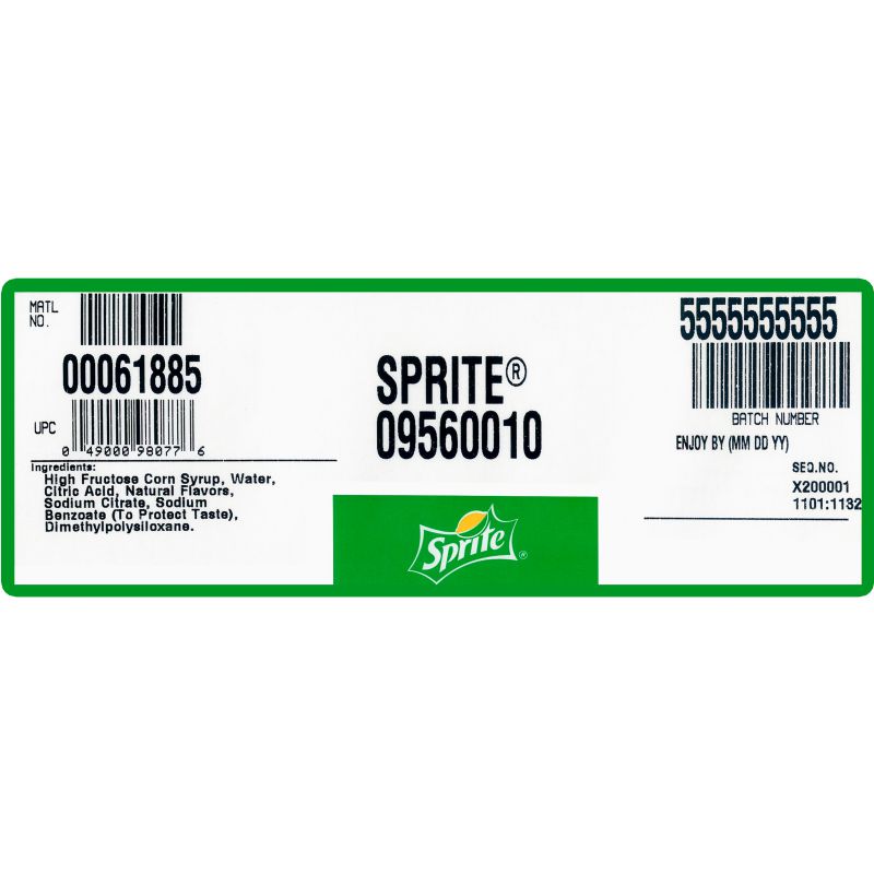 SYRUP SODA SPRITE BIB 5 GAL