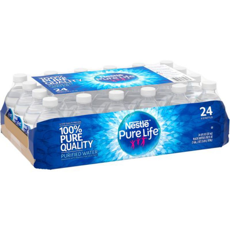 WATER BOTTLED NESTLE PURE LIFE CS= 24 / 8 OZ