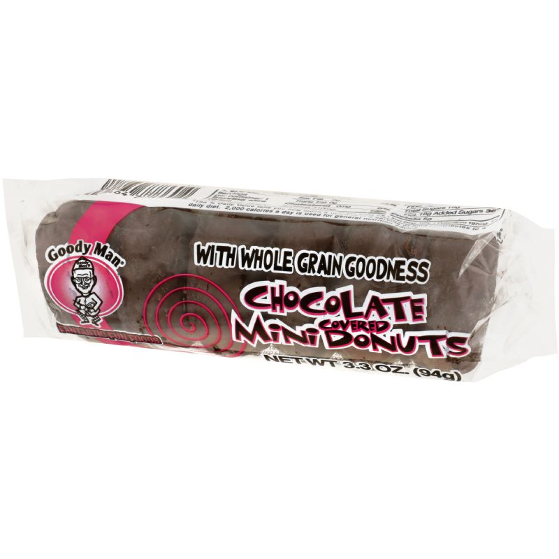 DONUT MINI CHOCOLATE WG 6 PACK I/W CS= 72 / 3.35OZ