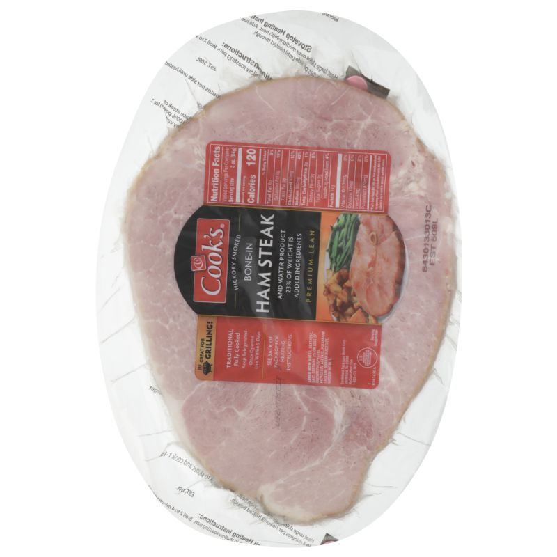 HAM STEAK BONE IN SUPER TRIM CS= 24 / 16OZ AV