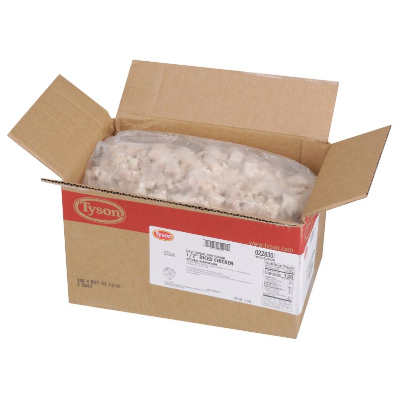 CHICKEN DICED LOW SODIUM CN 1/2 INCH