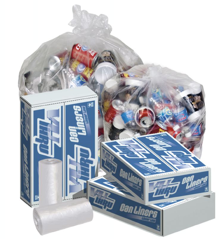 LINER TRASH CLEAR 10 GAL .75 MIL