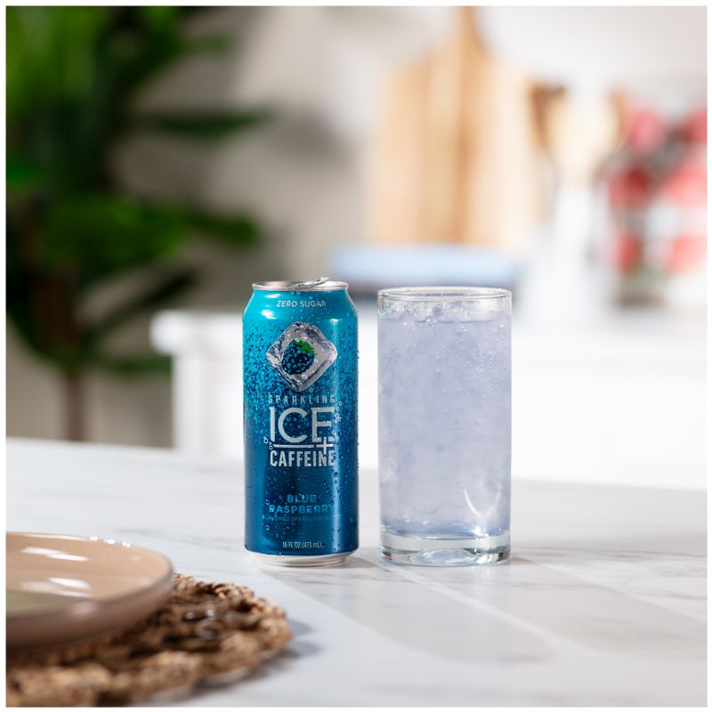 WATER SPARKLING BLUE RASP + CAFFEINE