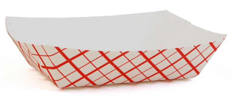 TRAY PAPER FOOD PLAID 6 OZ 4 250 CT CASE