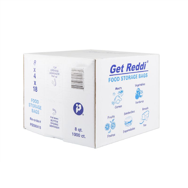 BAG FOOD POLY 8X4X18 1000 PER CASE