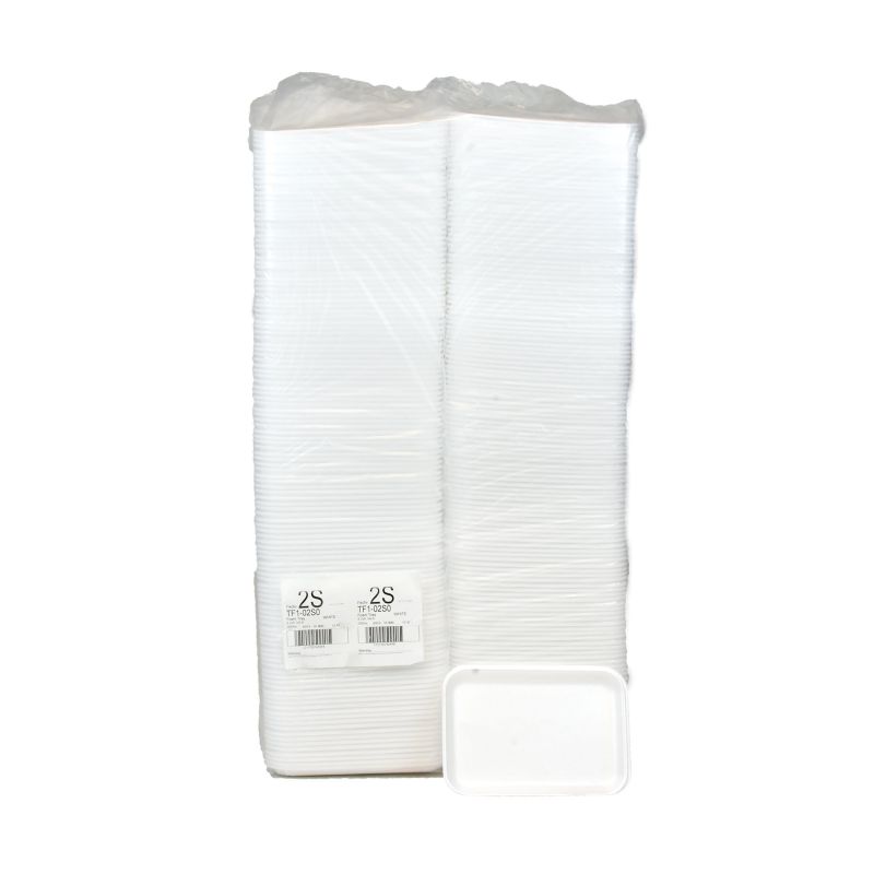 TRAY FOAM WHITE MEAT 2 LB 2 250 CT TRAYS PER CASE 500