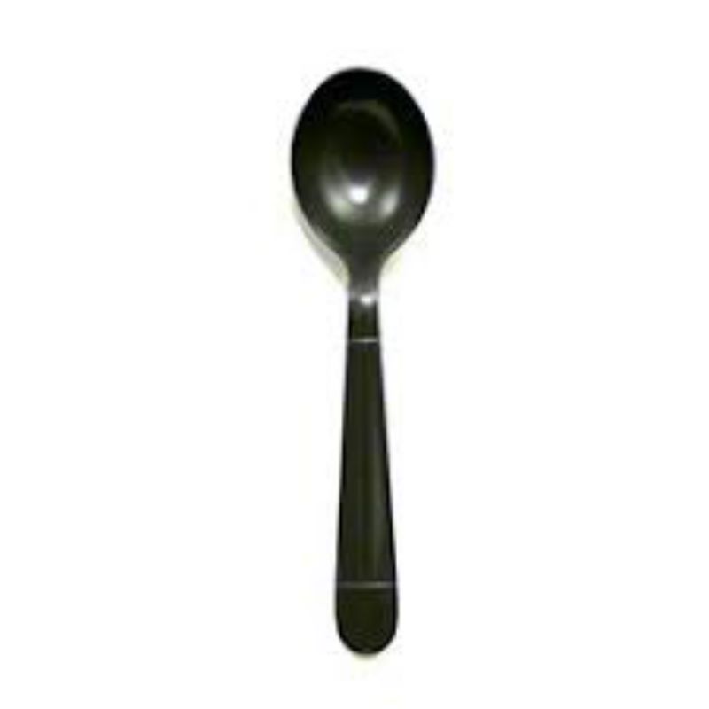 SPOON PLASTIC BLACK HEAVY WEIGHT 1000 PER CASE