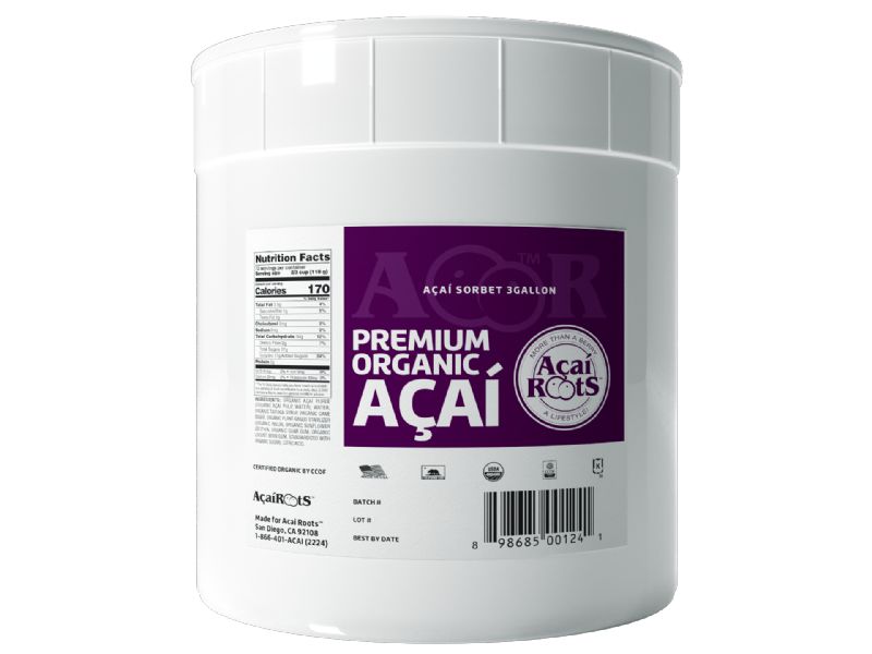 SORBET ACAI ORGANIC PAIL PREM 3 GAL