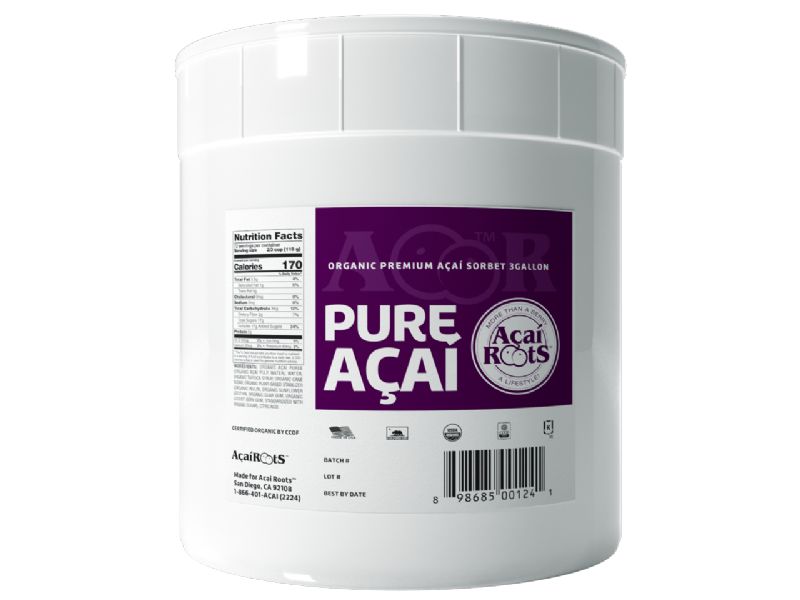 SORBET ACAI ORGANIC PAIL PREM 3 GAL