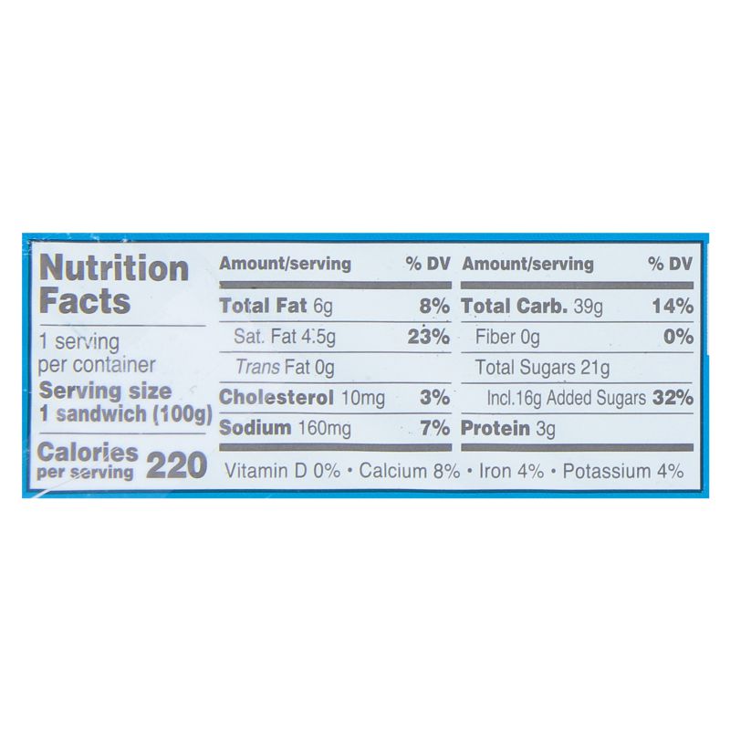 ICE CREAM SANDWICH BIG VANILLA 24 6 OZ BARS PER CASE