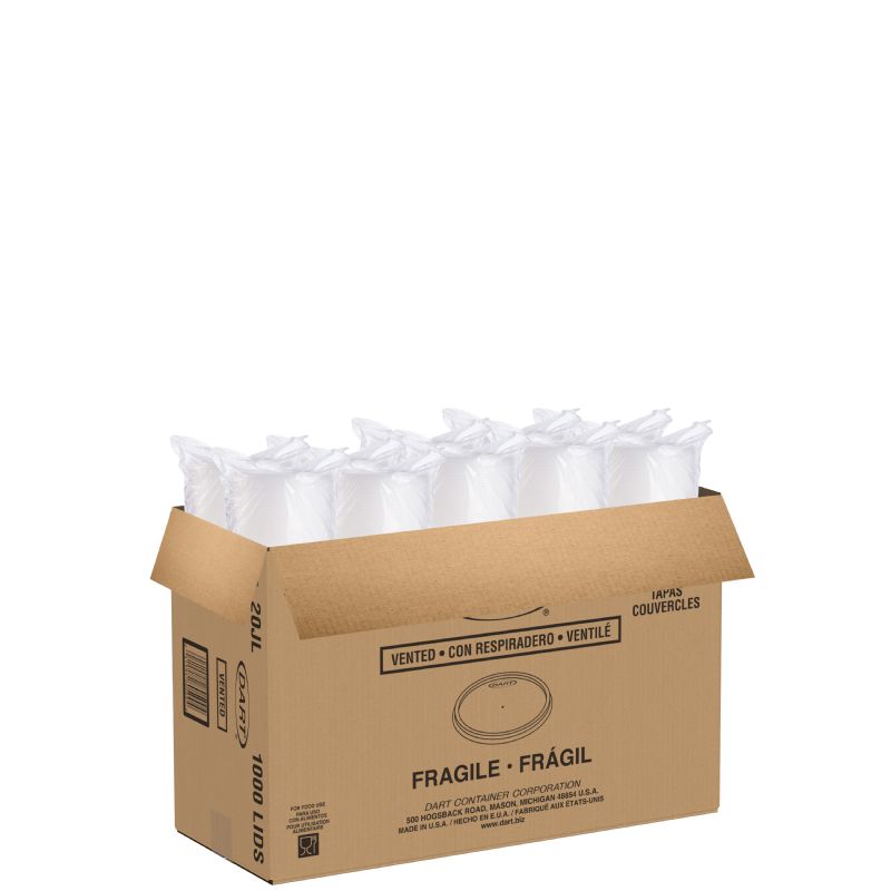 LID PLASTIC TRANSLUCENT VENTED 10 100 PKS PER CASE