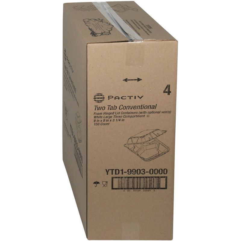 CONTAINER HNGD 3 COMP 9X9 2 72 CT PER CASE *SUB*