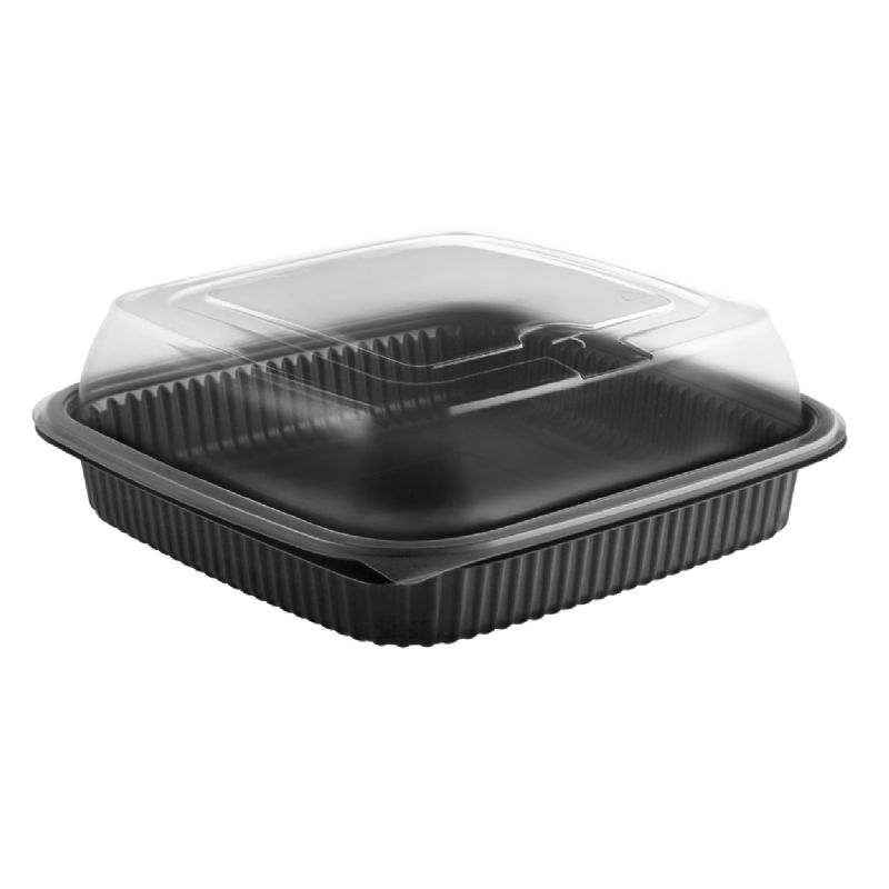 CONTAINER BLACK 8 1/2 LID COMBO 150 CT