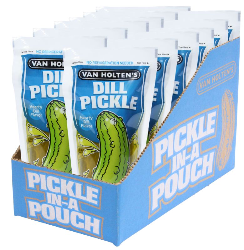 PICKLE DILL WHOLE SINGLE POUCH 12 PICKLE EACHES PER CASE