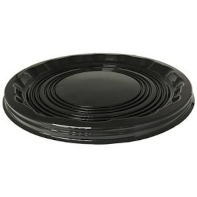TRAY PLASTIC BLACK ROUND 12