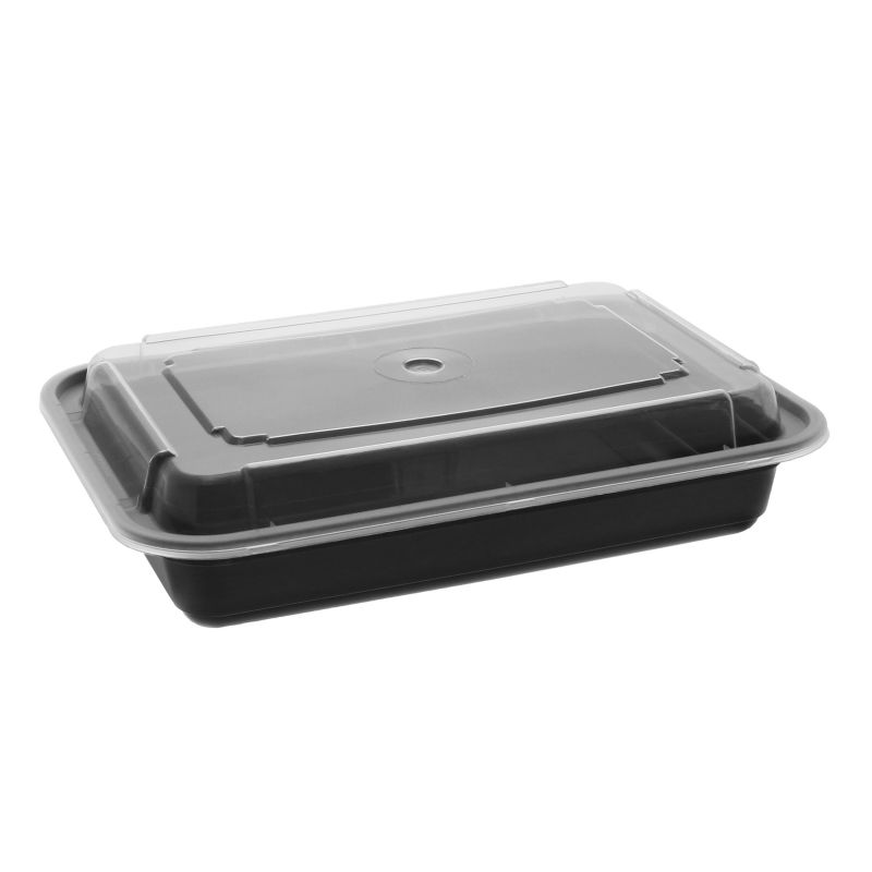 CONTAINER MICROWAVE COMBO BLACK HINGED