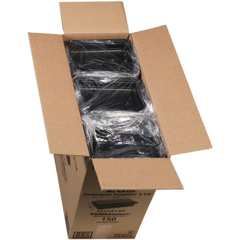 CONTAINER MICROWAVE COMBO BLACK HINGED