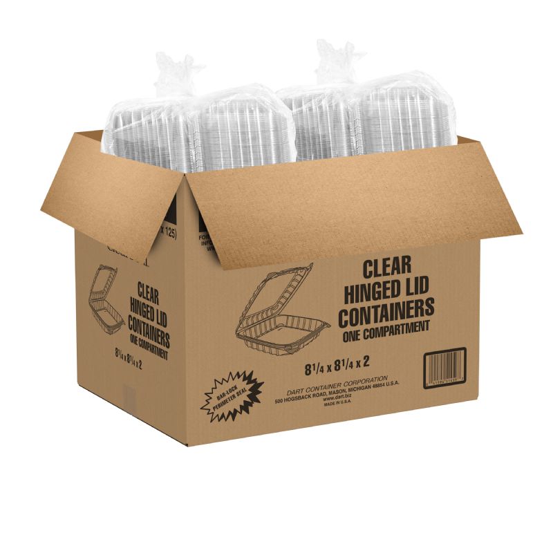 CONTAINER PLASTIC CLEAR SEAL 8.25X8.25X2