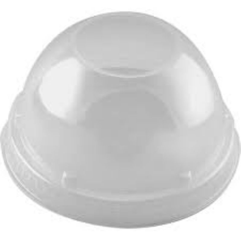 LID PLASTIC CLEAR DOME W/HOLE