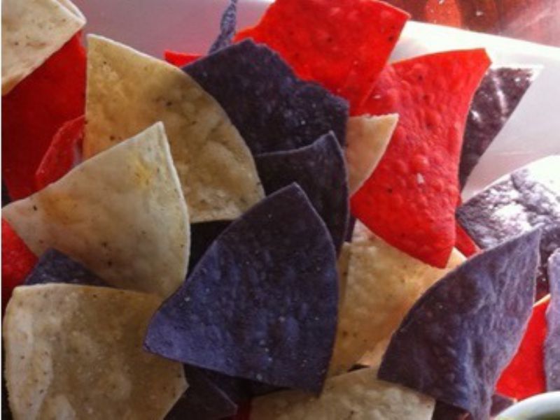CHIP TORTILLA TRI COLOR RAW