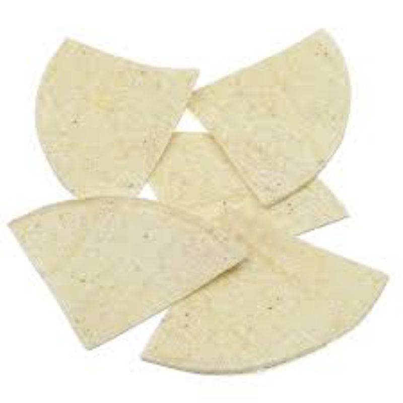 CHIP TORTILLA WHITE XTRA THIN 4 CUT RAW
