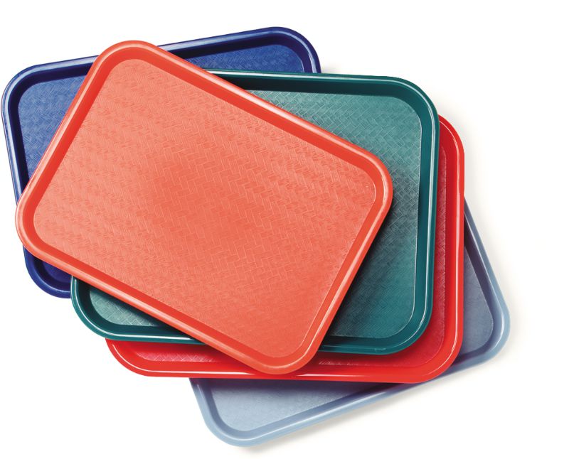 TRAY CAF POLY BLACK NSF 12X16