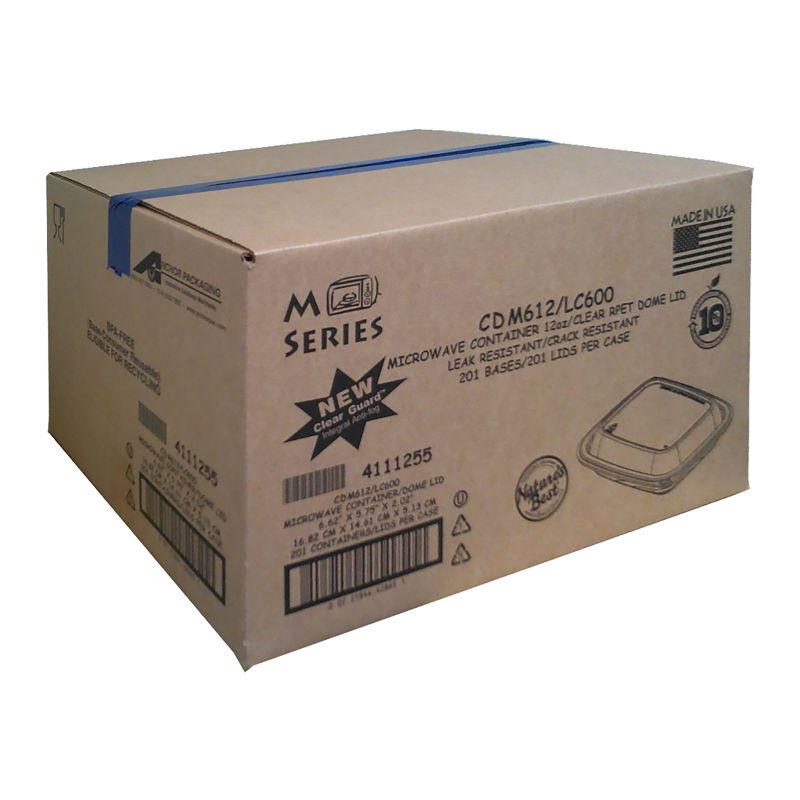 CONTAINER COMBO 12OZ BLACK MICROWAVABLE