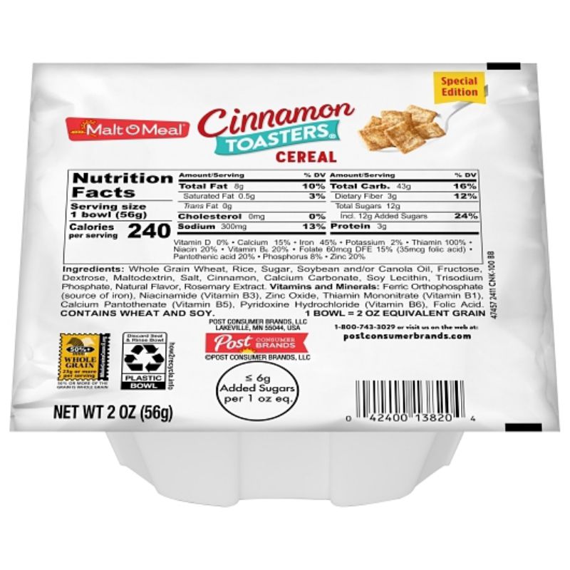 CEREAL CINNAMON TOASTER BOWLPAK LS WG